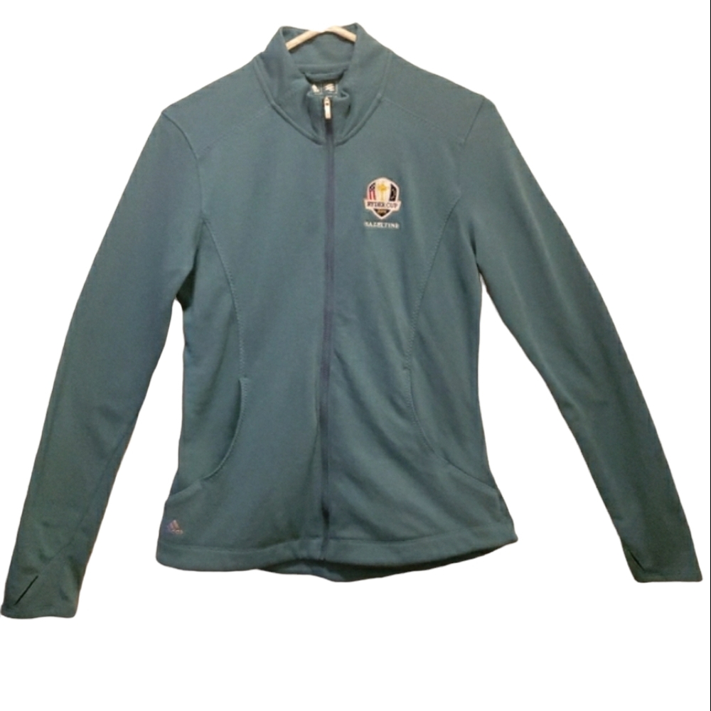 Women's Adidas Ryder Cup 2016 Hazletine Full Zip Thumb Look Golf Size Medium